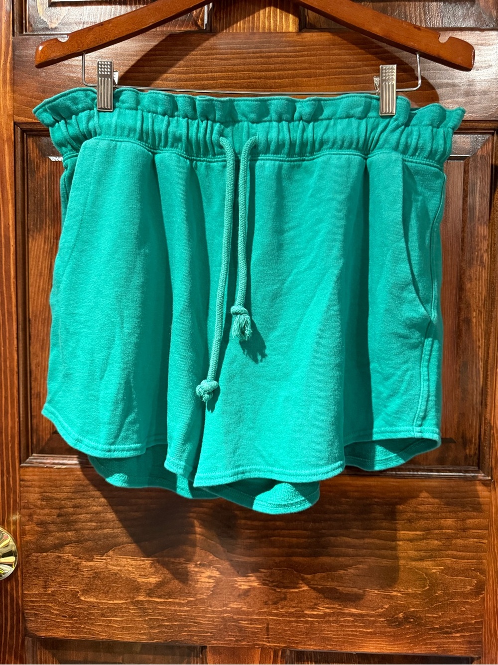 Women’s Teal Drawstring Lounge Shorts – Casual Comfort